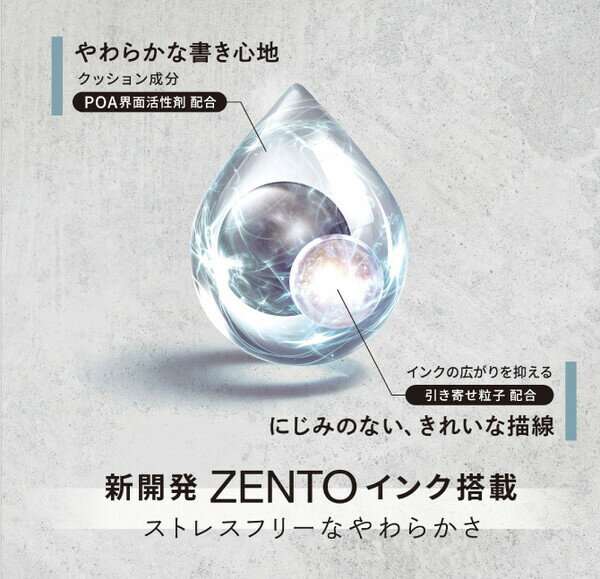 【1000円以上お買い上げで送料無料♪】水性ボールペン 替芯 uniball ZENTO ユニボール ゼント 0.38mm 青インク リフィル にじみにくい 三菱鉛筆 - メール便発送 2