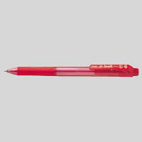 【1000円以上お買い上げで送料無料♪】ぺんてる ドットイーボール1.0 B軸 赤 BK130-B アカ - メール便発送