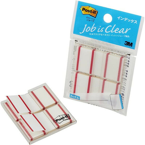 【1000円以上お買い上げで送料無料♪】ポストイット ポストイット 付箋 フィルム インデックス レッド 44×23mm 50枚×2冊 682-1-RE - メール便発送