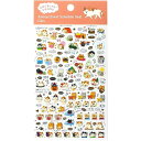 【1000円以上お買い上げで送料無料♪】金箔スケジュールシール 年間 ねこ 猫 ネコ クリアタイプ PET素材 予定 手帳 カレンダー デコレーション かわいい パインブック - メール便発送