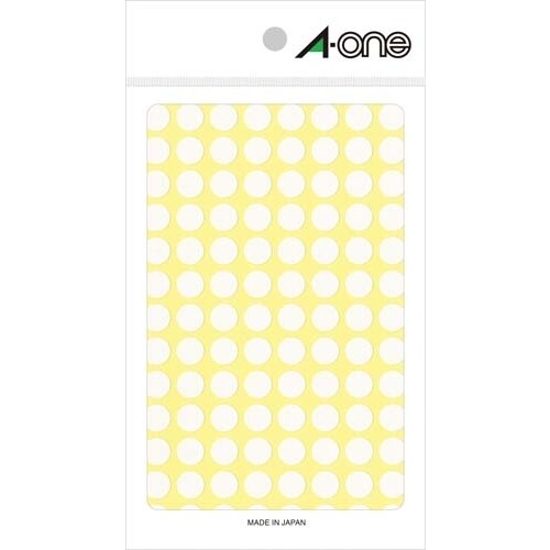 Rakuten - 【1000円以上お買い上げで送料無料♪】エーワン カラーラベル 9mm 丸 白 07010 - メール便発送