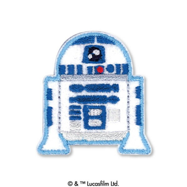 【1000円以上お買い上げで送料無料♪】スター・ウォーズ ワッペン R2-D2 3.8×3.6cm アイロン接着 シール両用 入園 入学 目印 パイオニア - メール便発送