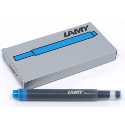 【1000円以上お買い上げで送料無料♪】LAMY ラミー 万年筆 カートリッジインク ターコイズ 5本入 LT10TQ - メール便発送