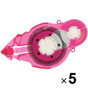 【送料無料】まとめ買い プラス テープのり スピンエコ 交換テープ 8.4mm 強粘着 ピンク 37-578 5個セット - メール便発送