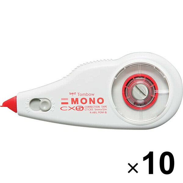 Rakuten - 【送料無料】10個まとめ買い トンボ鉛筆 修正テープ MONO モノCX 5mm 本体 - メール便発送