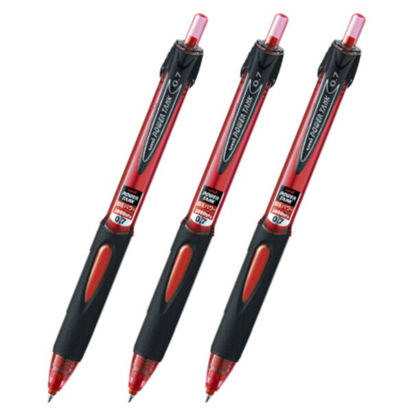 樂天商城 - 【1000円以上お買い上げで送料無料♪】三菱鉛筆 パワータンク スタンダード 0.7mm 赤 SN-200PT-07 3個セット - メール便発送