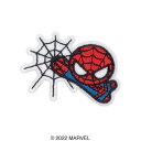 【1000円以上お買い上げで送料無料♪】MARVEL マーベル ワッペン スパイダーマン 3.6×4.9cm アイロン接着 シール両用 入園 入学 目印 パイオ...