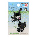 【1000円以上お買い上げで送料無料♪】パイオニア 靴下にゃんこ ワッペン ボンちゃんとハチワレのら猫 - メール便発送