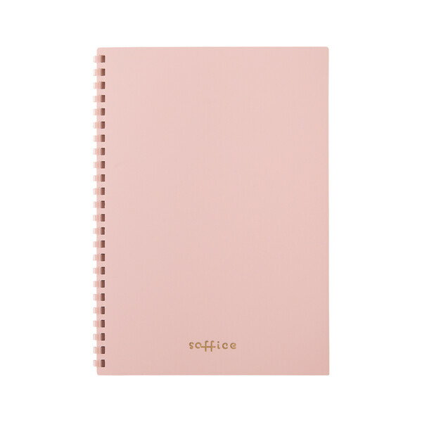 Rakuten - 【1000円以上お買い上げで送料無料♪】リングノート soffice ソフィーチェ B罫 A5 30枚 ピンク オープンポケット付 リヒトラブ - メール便発送