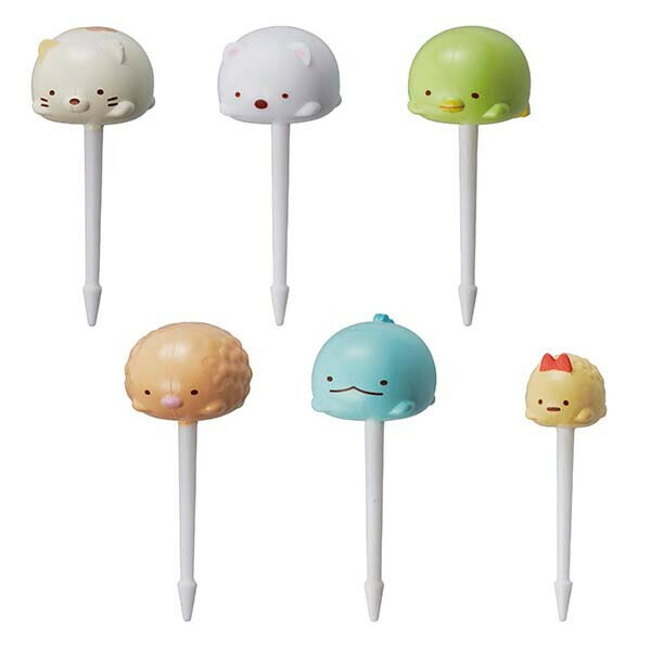 【1000円以上お買い上げで送料無料♪】すみっコぐらし ニコニコピック 6本 とかげ ねこ お弁当 フード ..