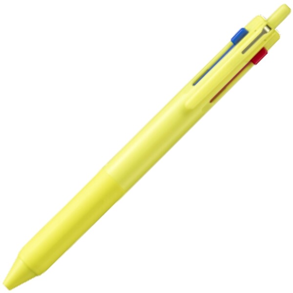 Rakuten - 【1000円以上お買い上げで送料無料♪】JETSTREAM ジェットストリーム 3色ボールペン 0.7mm レモンイエロー 油性 黒/赤/青 ノック式 三菱鉛筆 - メール便発送