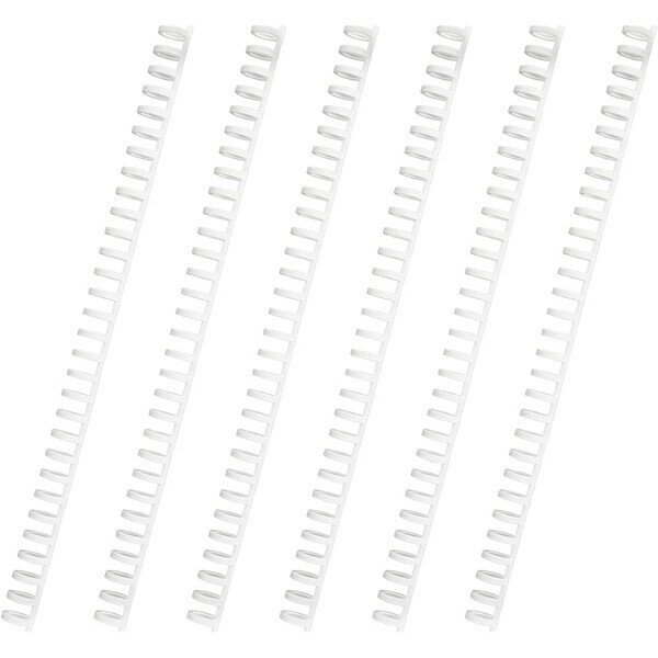 Rakuten - 【1000円以上お買い上げで送料無料♪】ルーズリング ホワイト 10mm 6本入 オリジナル 学習 仕事 開閉式 プラスチック製 - メール便発送