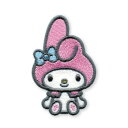 【1000円以上お買い上げで送料無料♪】サンリオキャラクターズ ワッペン マイメロディ 4.2×6.6cm アイロン接着 シール両用 入園 入学 目印 パイオニ...