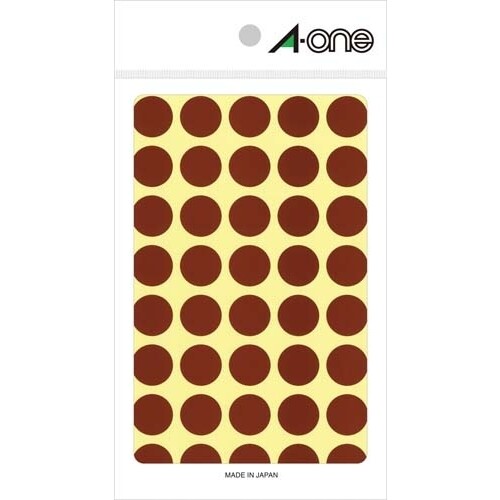 乐天商城 - 【1000円以上お買い上げで送料無料♪】エーワン カラーラベル 15mm 丸 茶 07027 - メール便発送