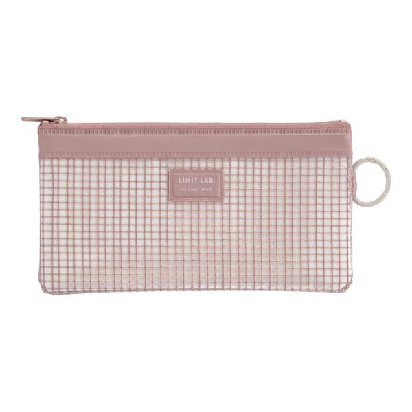 【1000円以上お買い上げで送料無料♪】リヒトラブ ハーフウェイ メッシュケース 通帳サイズ ローズピンク - メール便発送