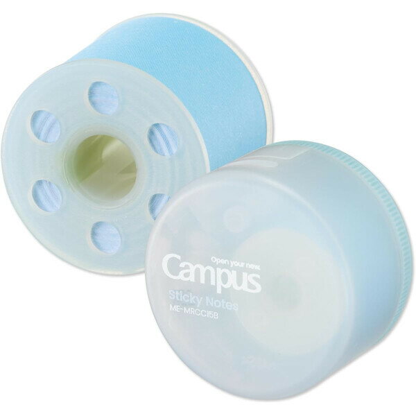 【送料無料】コクヨ キャンパス タックメモ スキマに書き足す ロールふせん 本体 + リフィル 青 セット - メール便発送