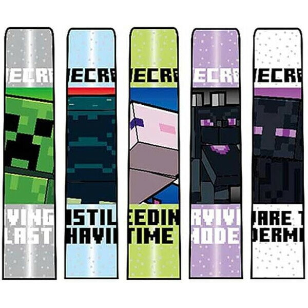 【1000円以上お買い上げで送料無料♪】Minecraft マインクラフト 鉛筆キャップ B柄 5本組 ラメ入 人気 ..