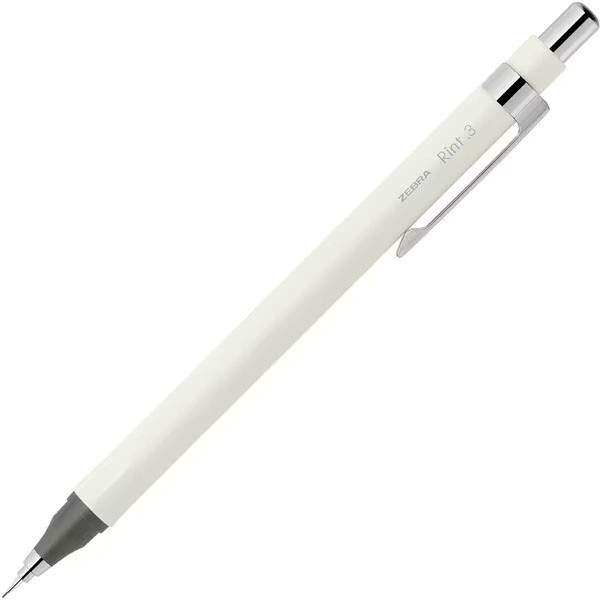 【1000円以上お買い上げで送料無料♪】シャープペンシル Rint リント 0.3mm ホワイト ロングパイプ 美しい 姿勢 日本製 ゼブラ - メール便発送