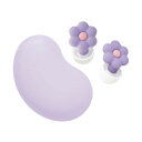 【送料無料】お花の集中耳栓 ケース付 シリコンタイプ バイオレット 1ペア入 イヤーピース 3サイズ 遮音 暗記学習 受験 勉強 集中 ソニック - メール便発送(3)
