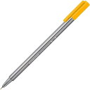 【1000円以上お買い上げで送料無料♪】ステッドラー 水性ペン トリプラス ファインライナー 0.3mm ブライトイエロー 細書き 三角軸 メタルボディ デザイ...