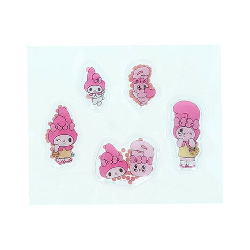 【1000円以上お買い上げで送料無料♪】エスターバニー×マイメロディ ぷにシャカシール ホワイト 5柄入 カプセル スパンコール ウサギ POP ガーリー かわいい - メール便発送 clipps-10399370 Clips クリップス サンプル画像3