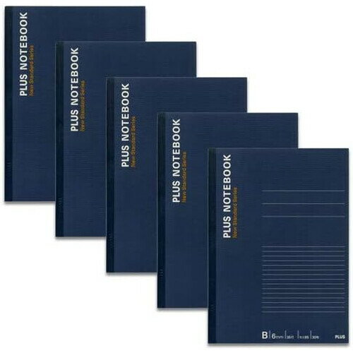 【1000円以上お買い上げで送料無料♪】プラス ノートブック B5サイズ B罫6mm 35行 30枚 5冊 NO-003BS-5P - メール便発送