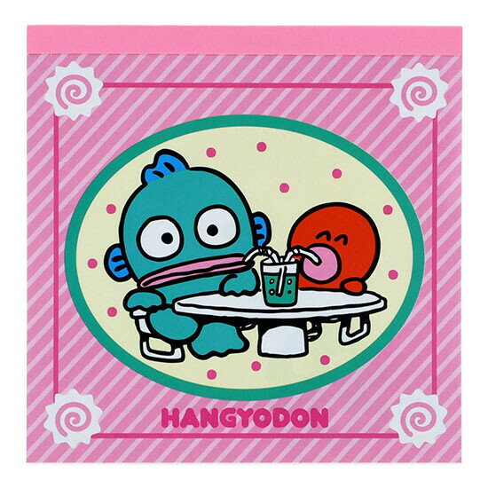 Rakuten - 【1000円以上お買い上げで送料無料♪】ハンギョドン スクエアメモ ポップ柄 4柄×各20枚 PET表紙 さゆり かわいい サンリオ サンスター文具 - メール便発送