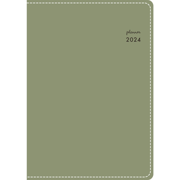 【送料無料】高橋書店 2024年 手帳 リラクレール4 B6 月間 見開き1か月 日曜日始まり セージ No.364 - メール便発送のサムネイル
