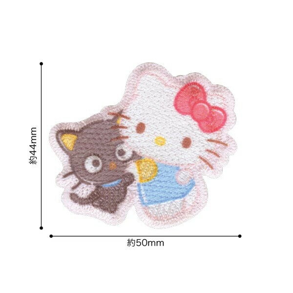 【1000円以上お買い上げで送料無料♪】パイオニア サンリオ アイロン・シール両用接着ワッペン ハローキティ・チョコキャット - メール便発送