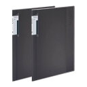 【1000円以上お買い上げで送料無料♪】コクヨ クリヤーブック ノビータ 固定式 A4 20枚 黒 2冊セット ポケット 背幅が変わる 書類 整理 収納 - メ...