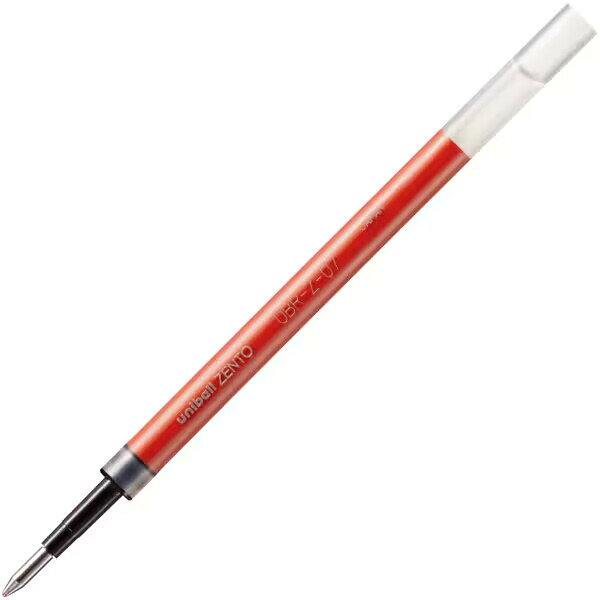 【1000円以上お買い上げで送料無料♪】水性ボールペン 替芯 uniball ZENTO ユニボール ゼント 0.7mm 太字 赤インク リフィル にじみにくい 三菱鉛筆 - メール便発送