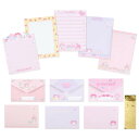 【1000円以上お買い上げで送料無料♪】マイメロディ レターセット 便箋×5柄 封筒×3柄 シール付 ボリューム 手紙 人気 キャラクター かわいい 日本製 サンリオ - メール便発送
