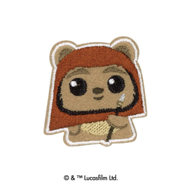 【1000円以上お買い上げで送料無料♪】パイオニア スター・ウォーズ ワッペン イウォーク 3.8×3.7cm アイロン接着 シール両用 入園 入学 目印 パイオニア - メール便発送