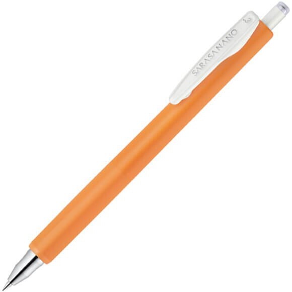 【1000円以上お買い上げで送料無料♪】ゼブラ SARASA NANNO サラサナノ 0.3mm オレンジ 極細 ジェルインク ボールペン - メール便発送