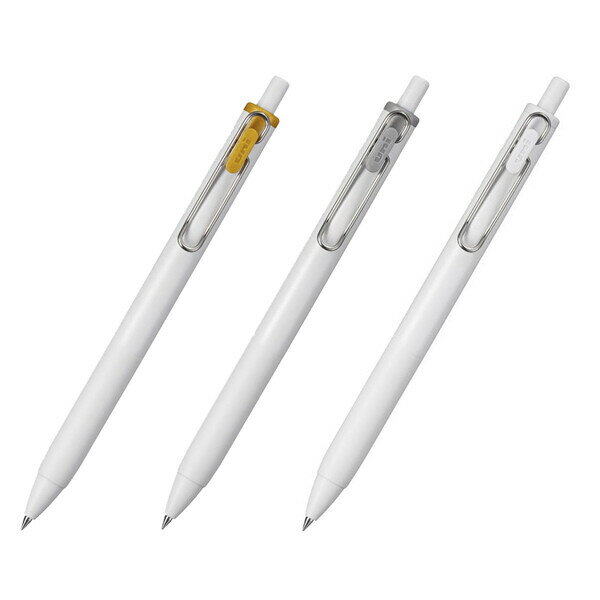 【1000円以上お買い上げで送料無料♪】三菱鉛筆 ゲルインクボールペン uni-ball one ユニボール ワン 0.5mm 金銀白 3本セット - メール便発送