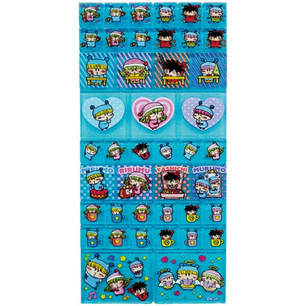 【送料無料】ミルモでポン! タイルシール ブルー クリア素材 キラキラ ラメ入 人気 漫画 アニメ 妖精 かわいい NIC - メール便発送...