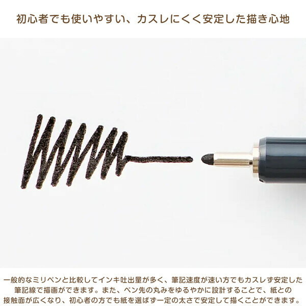 【1000円以上お買い上げで送料無料♪】水性顔料マーカー POINTLINER ポイントライナー 0.5mm 黒インキ 耐水 イラスト スケッチ アート ぺんてる - メール便発送