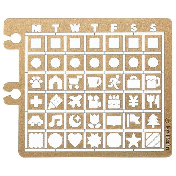 【送料無料】デルフォニックス ロルバーン テンプレート カレンダーA ゴールド - メール便発送