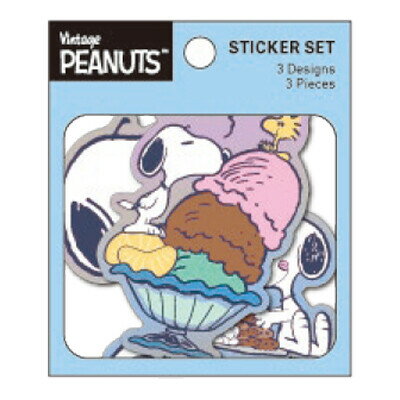 【1000円以上お買い上げで送料無料♪】スヌーピー ヴィンテージ ピーナッツ ホログラムステッカーセット..