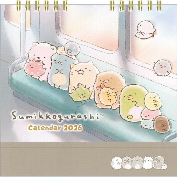 【1000円以上お買い上げで送料無料♪】すみっコぐらし 2026年 卓上 カレンダー メッセージカード付 スケジュール 予定 デスク オフィス かわいい サンエ...