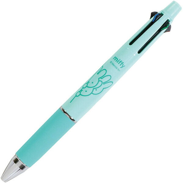 【送料無料】ミッフィー miffy ジェットストリーム 4&1 0.5mm ペールグリーン 4色ボールペン+シャープ 油性 かわいい ブルーナ 日本製 - メール便発送