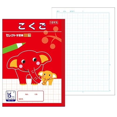 【1000円以上お買い上げで送料無料♪】文運堂 セレクト学習帳 B5 学習ノート こくご 15マス 小学2年生 小学3年生 - メール便発送