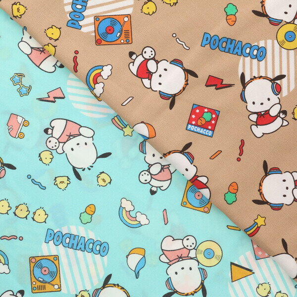 【送料無料】【オックス】 生地 ポチャッコ ストリート柄 幅約110cm 約100cm カット かわいい サンリオ..