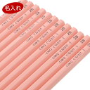 【送料無料】国産 名入れ 無料 鉛筆 六角軸 2B 1ダース(12本入) パステルピンク かきかた 小学生 小学校 卒園 プレゼント お祝い - メール便発送