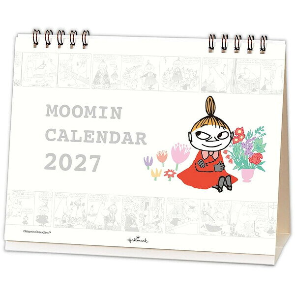 【1000円以上お買い上げで送料無料♪】【2027年版】 カレンダー ムーミン 卓上 1月始まり 書き込み 予定 リトルミイ かわいい ホールマーク - メール便発送
