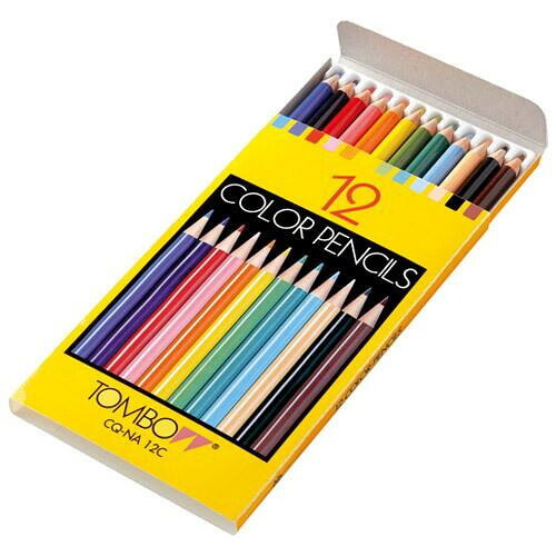 【1000円以上お買い上げで送料無料♪】トンボ鉛筆 色鉛筆 紙箱 12色 CQ-NA12CJT - メール便発送 clipps-10386373 Clips クリップス サンプル画像2