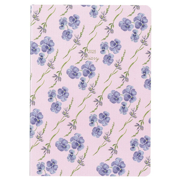 【1000円以上お買い上げで送料無料♪】ダイゴー 2025年 手帳・ダイアリー 4月始まり MILL B6 月間 FLEURS ピンク - メール便発送