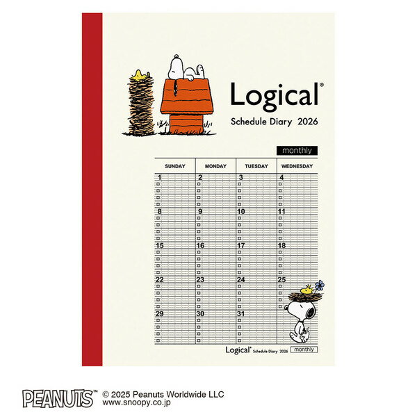 【1000円以上お買い上げで送料無料♪】ナカバヤシ 2026年 手帳・ダイアリー ロジカルダイアリー 月間ノ..