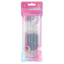 【送料無料】ボールサイン ティアラノック 0.8mm 5色セット ラメ入 キラキラ 水性 ゲルインキボールペン かわいい サクラクレパス - メール便発送
