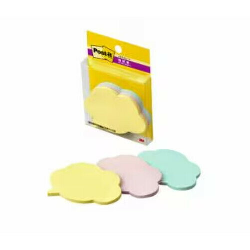 【1000円以上お買い上げで送料無料♪】スリーエム ポストイット 強粘着 付箋 シルエットノート フキダシ2 50×69mm 90枚 SSS-FKU2 - メール便発送